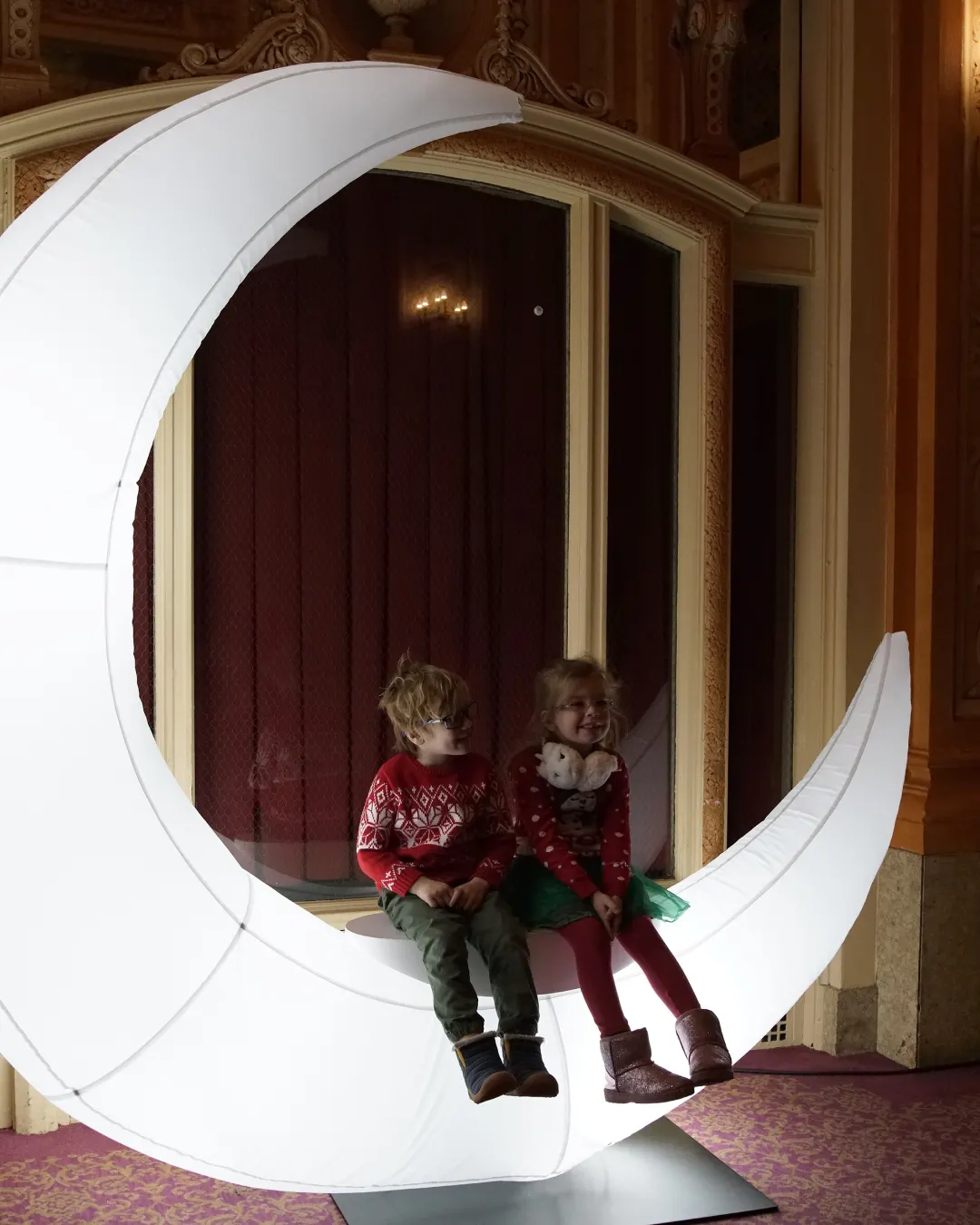 Circensia brand activation illuminated moon installation