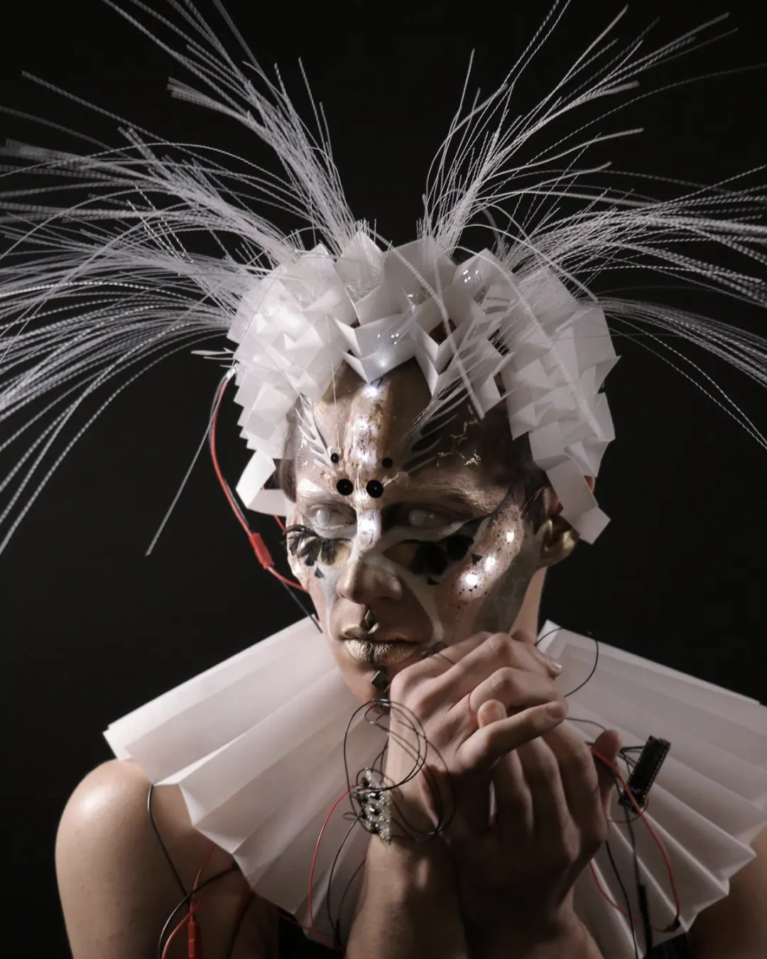 Circensia brand activation wearable fiber-optic headpiece